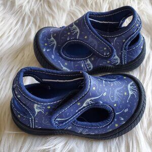 Oomphies Blue Boy's Splash Dinos Shoes SZ 5